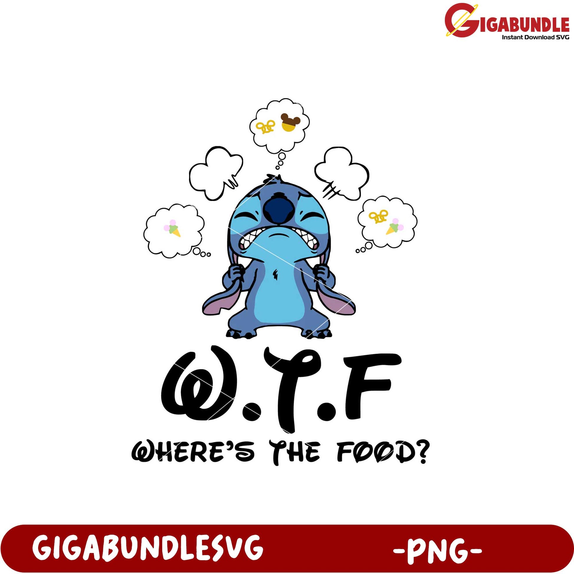 Cute Cartoon Character Asking About Food PNG Image