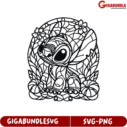 Cute Cartoon Character Floral Design SVG Artwork File