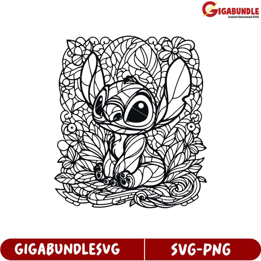 Cute Cartoon Character Floral Design SVG for Creative Projects