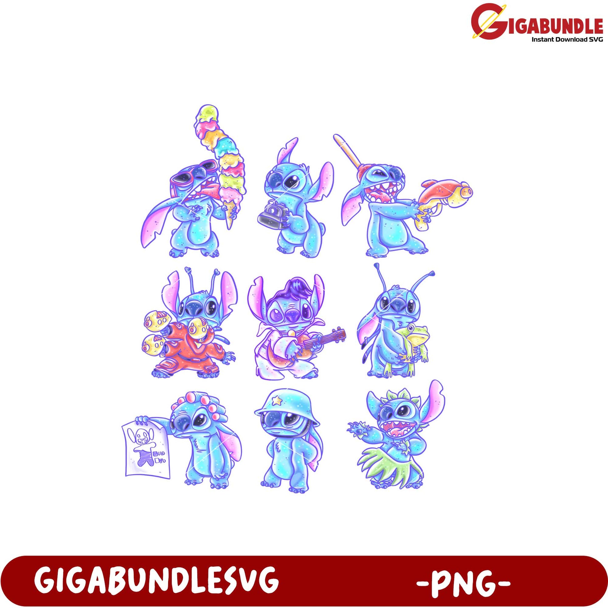 Cute Colorful Cartoon Characters PNG for Creative Projects