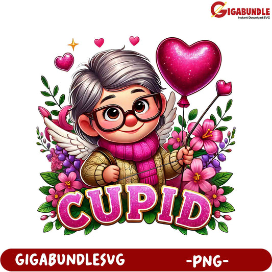 Cute Cupid PNG Graphic for Valentine's Day Decorations and Crafts