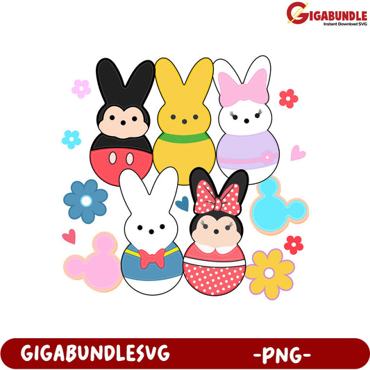 Cute Disney-Inspired Bunny PNG for Crafting and Design Projects