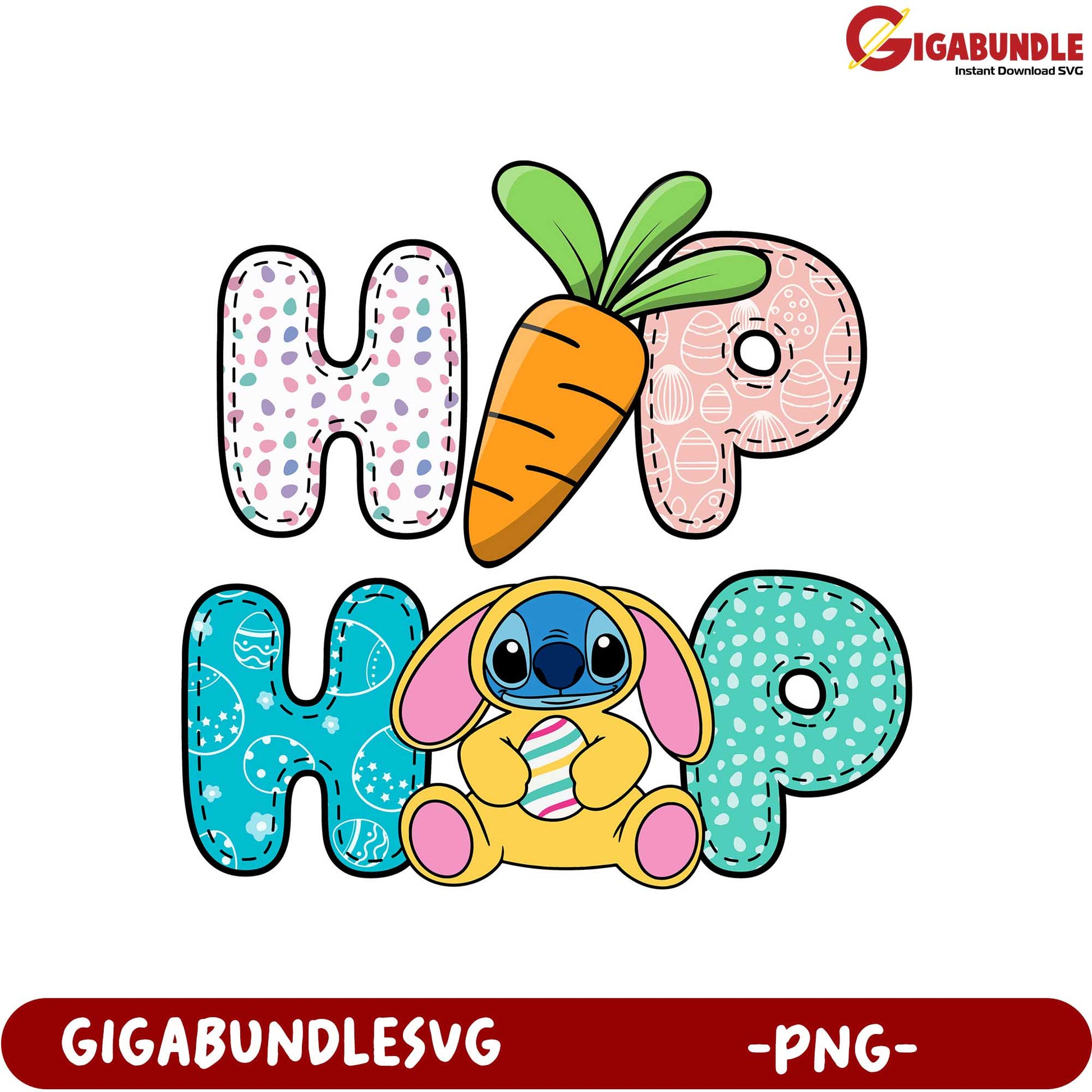 Cute Hip Hop Bunny PNG Design for Easter Celebrations