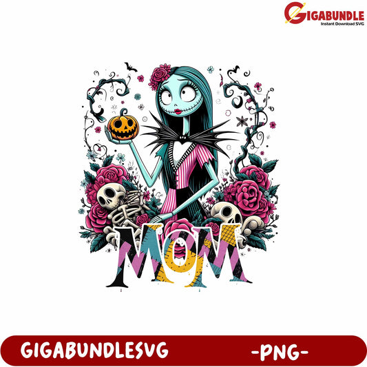 Cute Mother’s Day PNG Design Featuring Spooky Charms and Roses