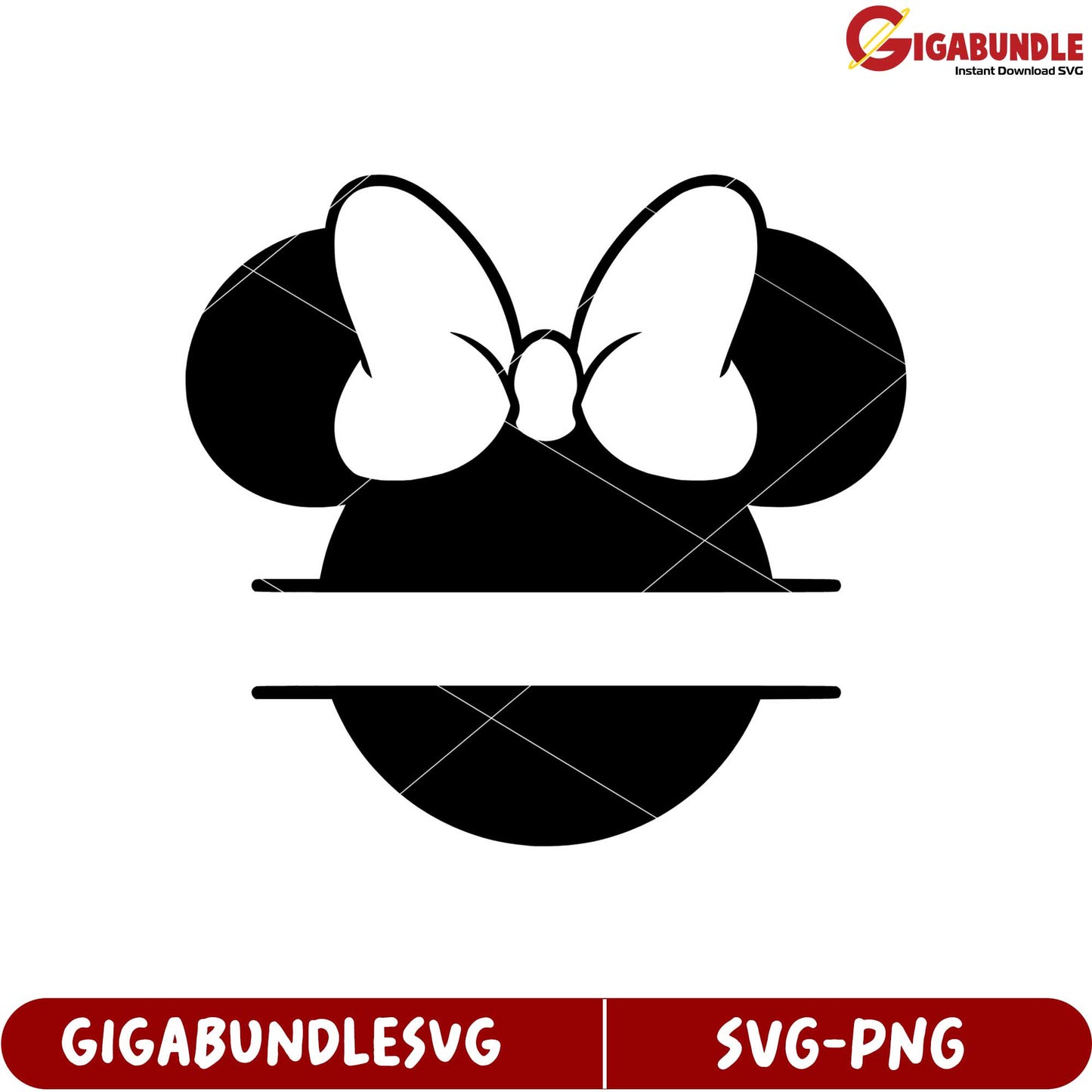Cute Mouse Head with Bow SVG Design for Crafts and Decoration