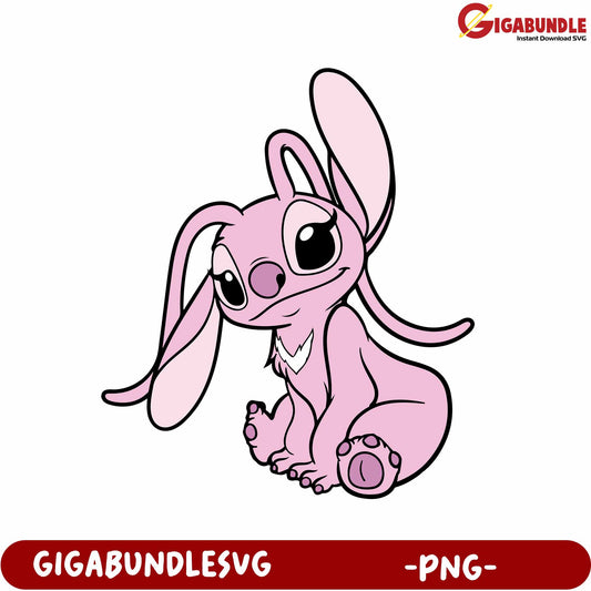 Cute Pink Rabbit PNG Graphic for Creative Projects Download