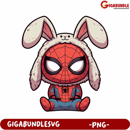 Cute Spider Bunny Character PNG for Fun Designs and Crafts