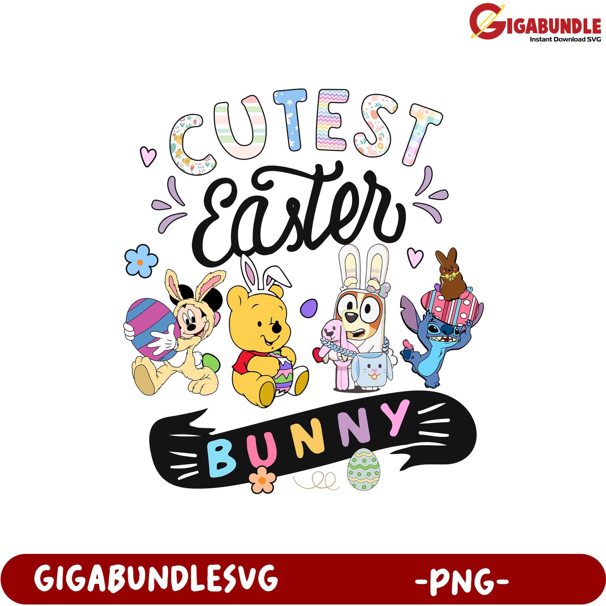 Cutest Easter Bunny PNG Design for Fun Spring Celebrations