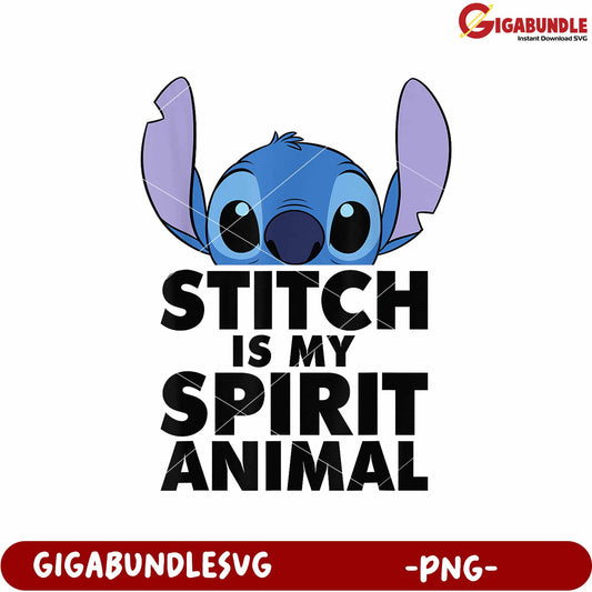Cute stitch is my spirit animal png, cute stitch png, lilo and stitch the movie png