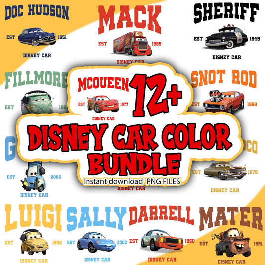 Disney Car Bundle Png, Mickey & Car Png