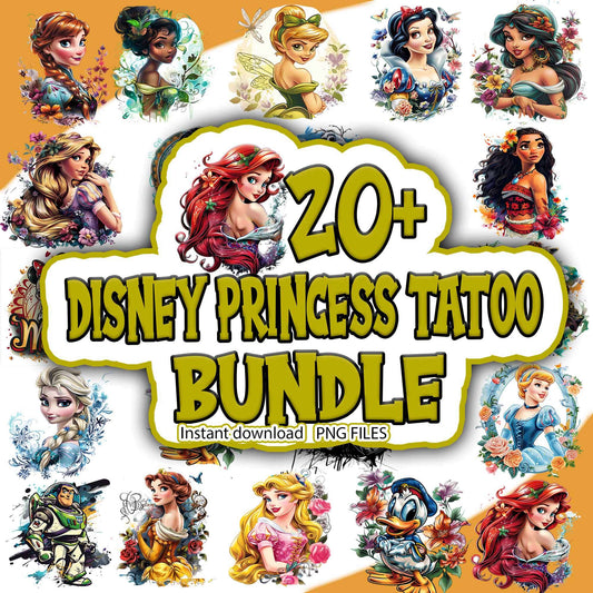 Tatoo Disney Princess Bundle Png