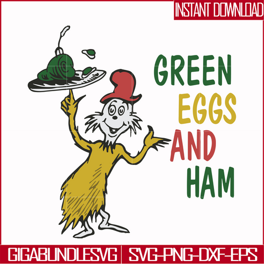 DR000126-Green eggs and ham svg, png, dxf, eps file DR000126