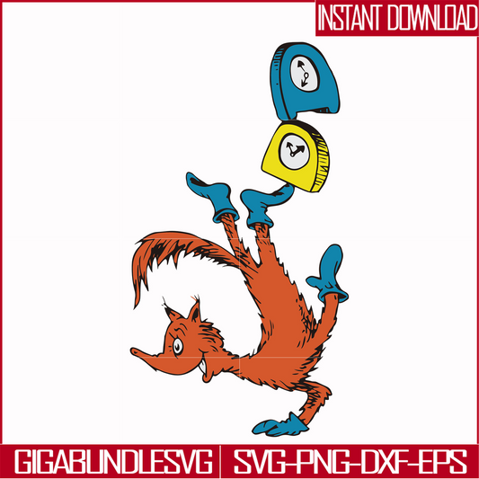 DR000127-Fox svg, the cat in the hat svg, dr svg, png, dxf, eps file DR000127