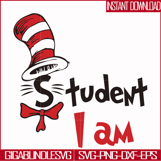 DR000129-Student I am svg, png, dxf, eps file DR000129