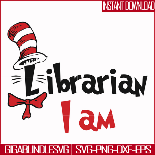 DR000132-Librarian I am svg, png, dxf, eps file DR000132