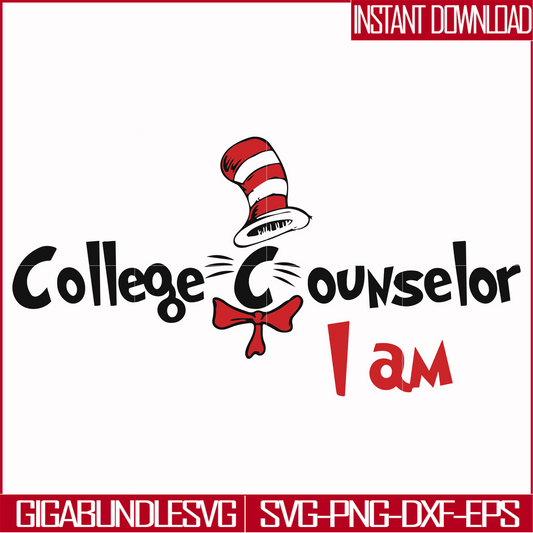 DR000134-College Counselor I am svg, png, dxf, eps file DR000134