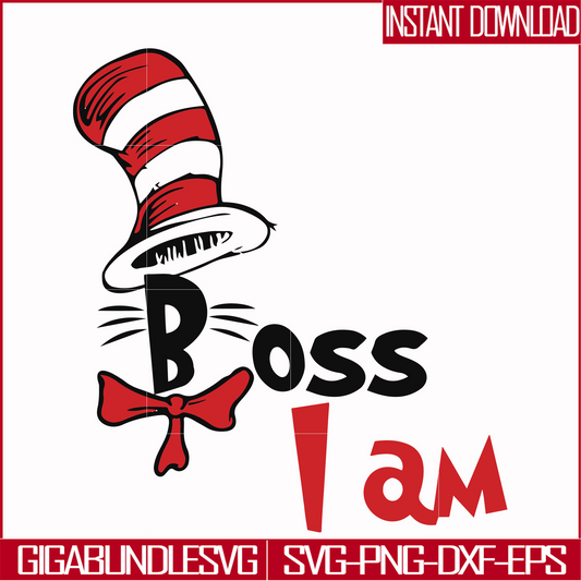 DR000135-Boss I am svg, png, dxf, eps file DR000135