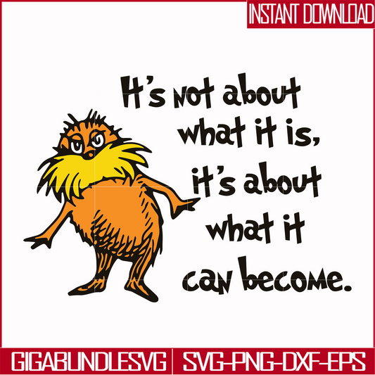 DR000148-It's not about what it is it's about what it can become svg, png, dxf, eps file DR000148