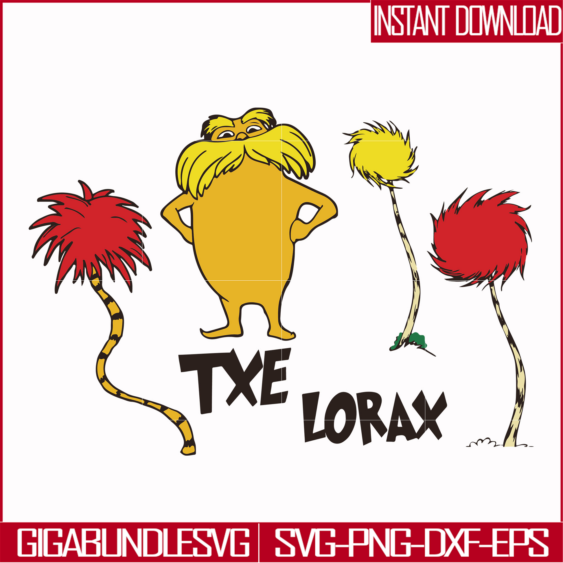 DR000149-TXE Lorax svg, png, dxf, eps file DR000149