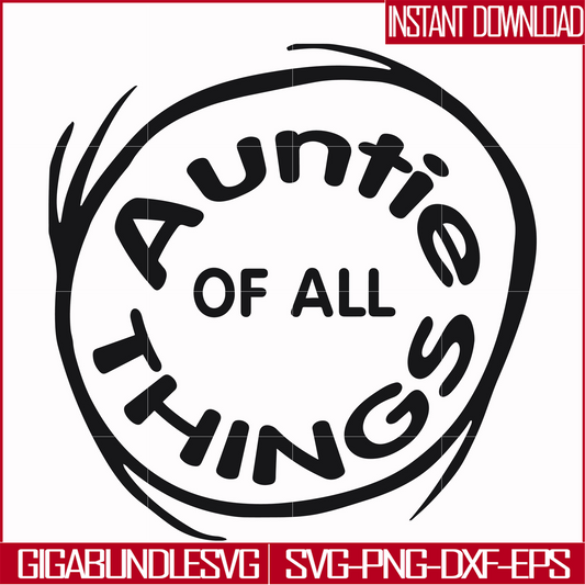 DR000160-Auntie of all things svg, png, dxf, eps file DR000160