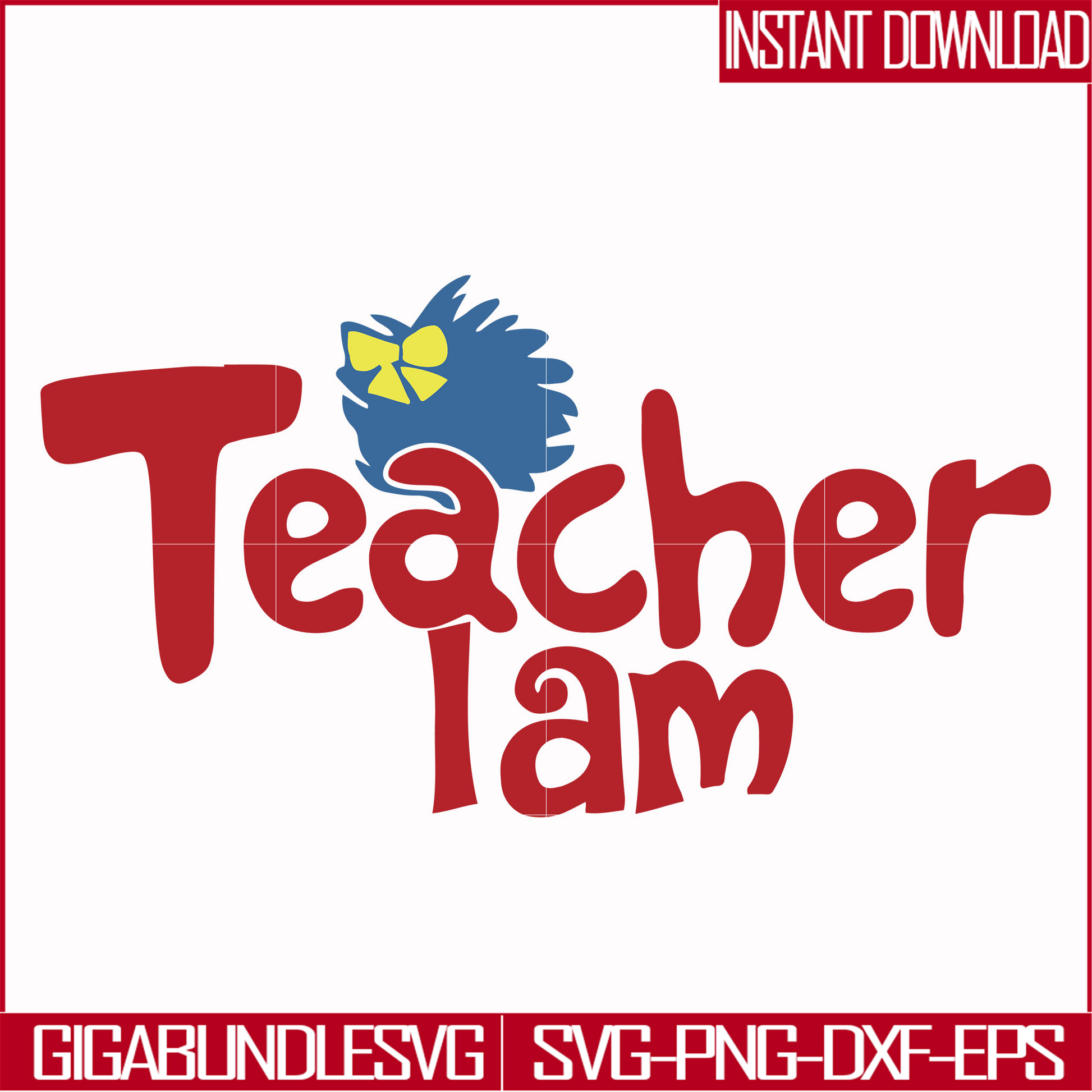 DR000165-Teacher I am svg, png, dxf, eps file DR000165