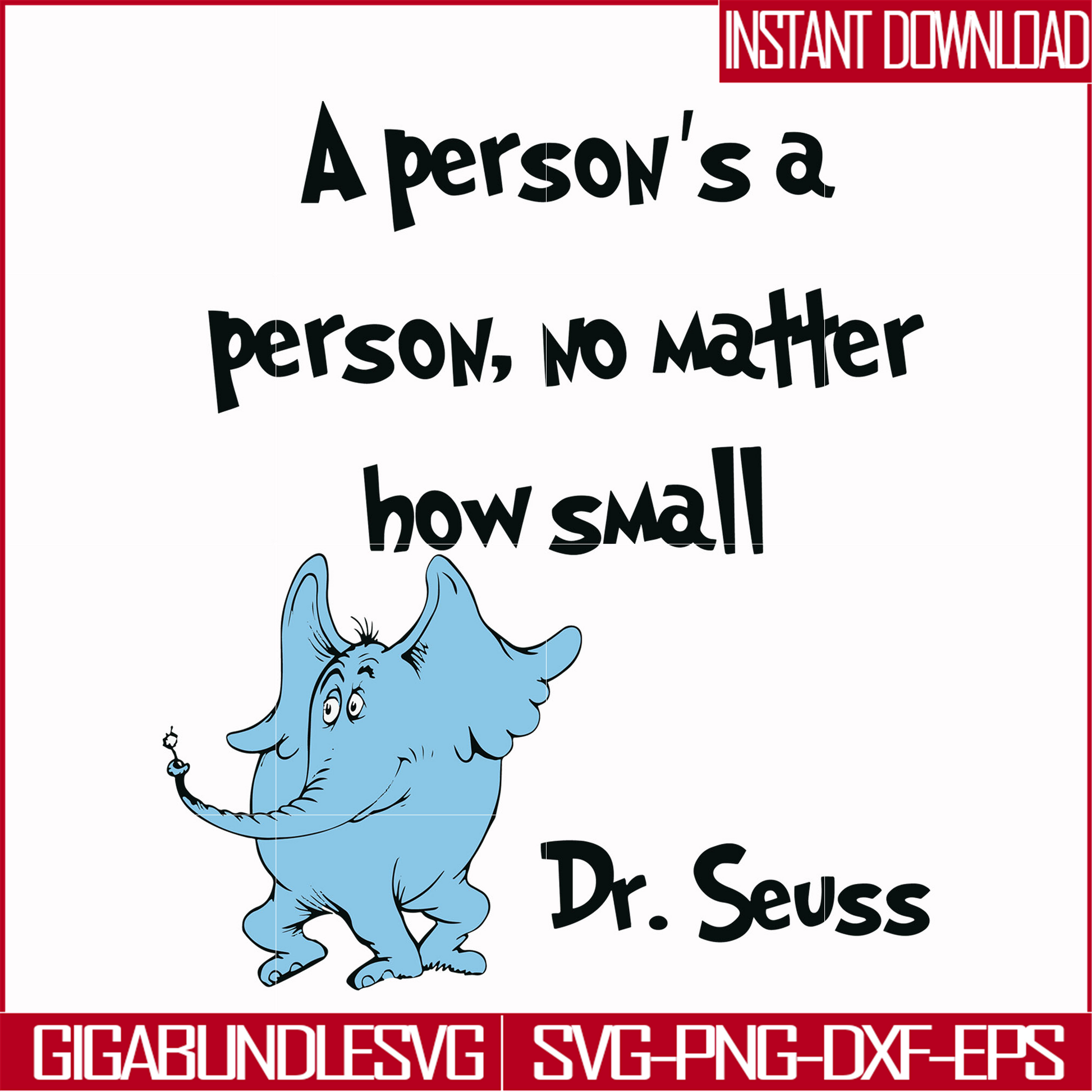 DR0003-A person's a person, no matter how small svg, png, dxf, eps file DR0003