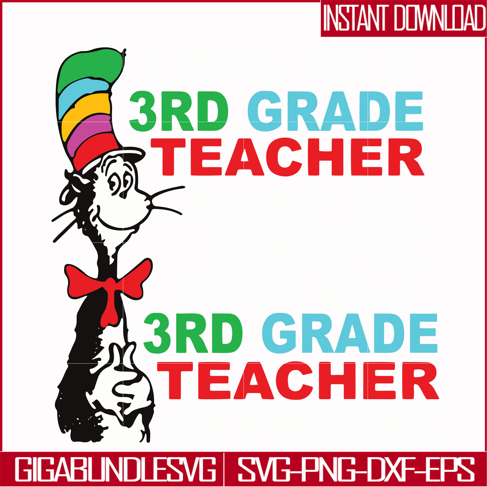 DR00033-3rd grade teacher svg, png, dxf, eps file DR00033