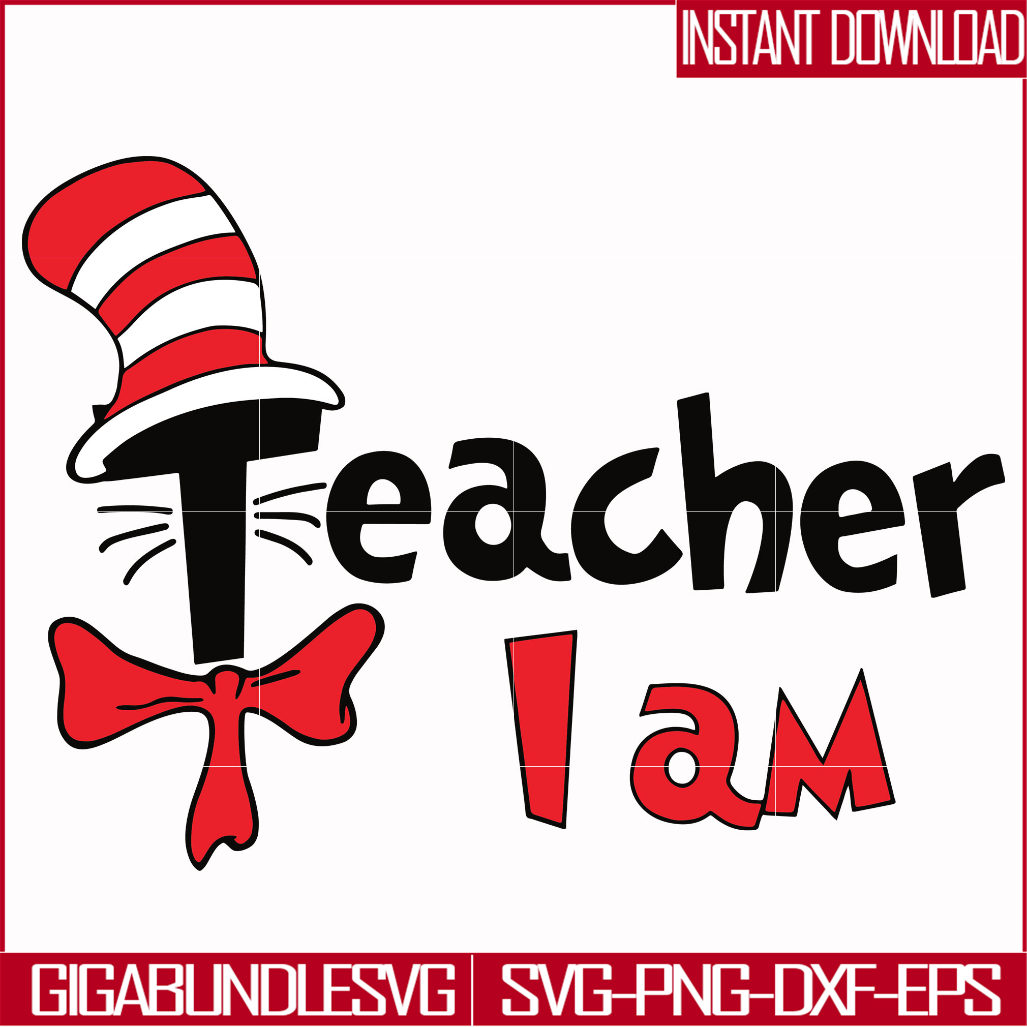 I am teacher svg, png, dxf, eps file DR00043 – Gigabundlesvg