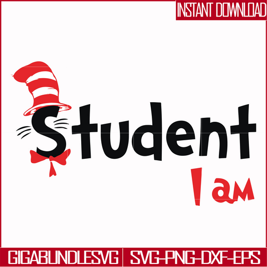 DR00058-Student I am svg, png, dxf, eps file DR00058