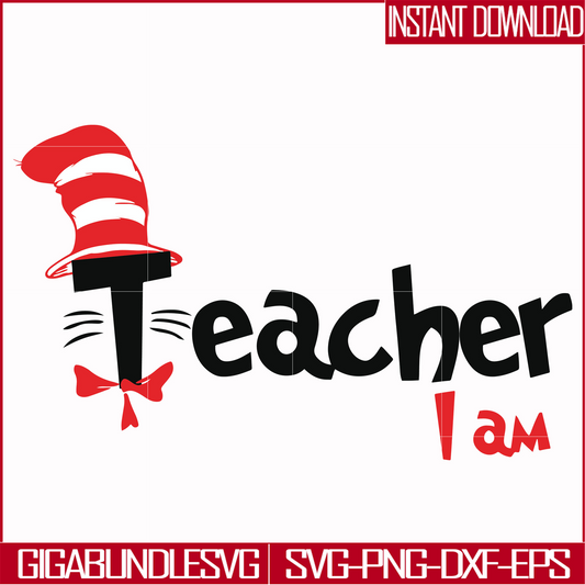 DR00061-Teacher I am svg, png, dxf, eps file DR00061