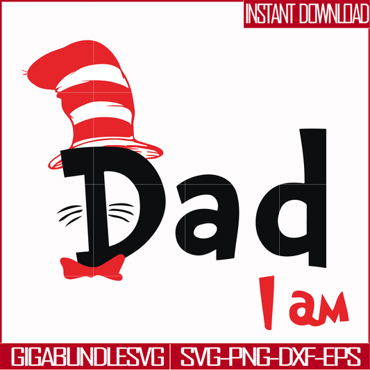 DR00063-Dad I am svg, png, dxf, eps file DR00063