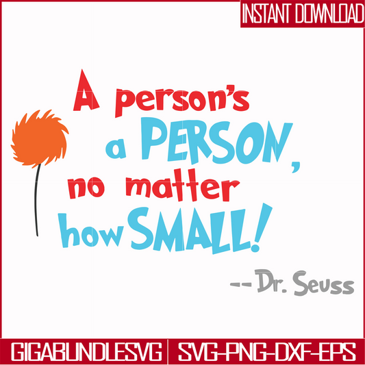 DR00071-A person's a person no matter how small svg, png, dxf, eps file DR00071