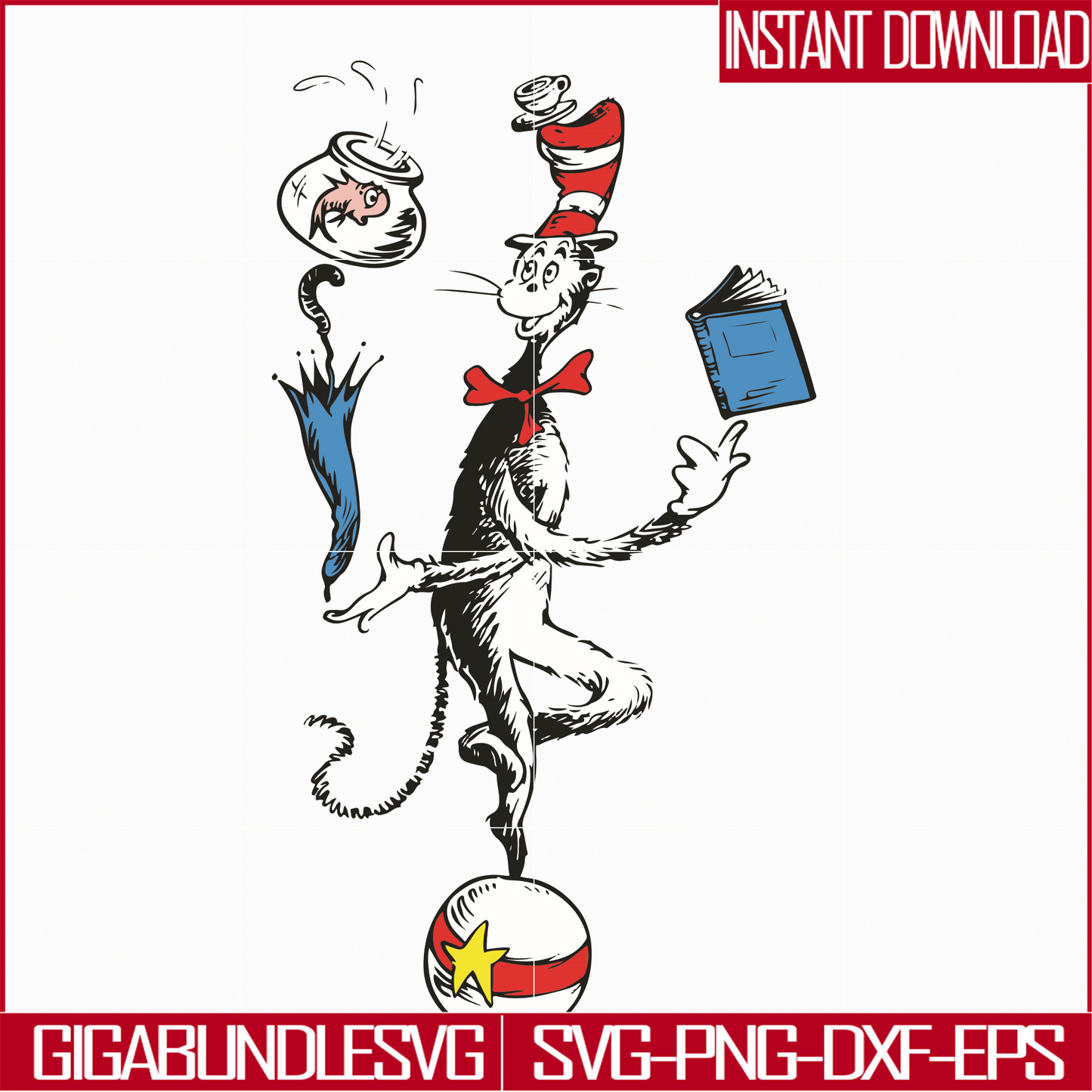 DR05012132-Cat In The Hat You Are The Best Quotes You svg, dr svg, png, dxf, eps file DR05012132