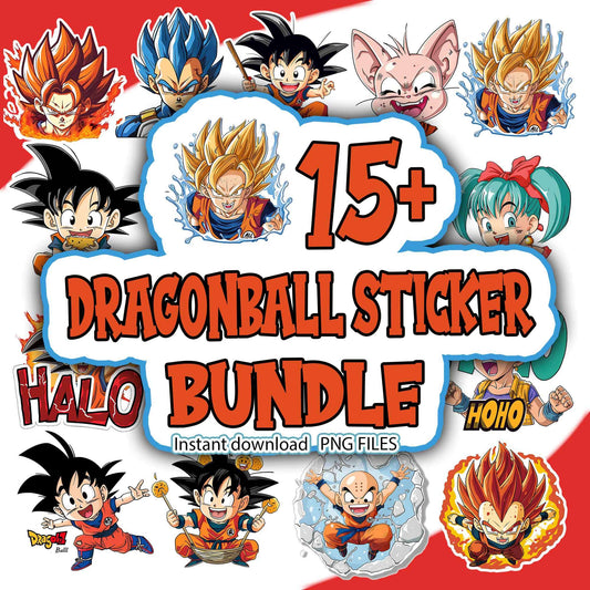 Dragon Ball Sticker bundle Png, Anime Png