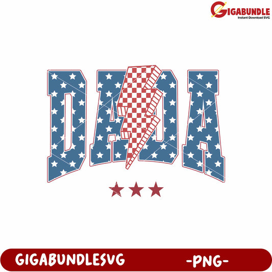 Dada american flag png, patriotic dad png, usa flag design png