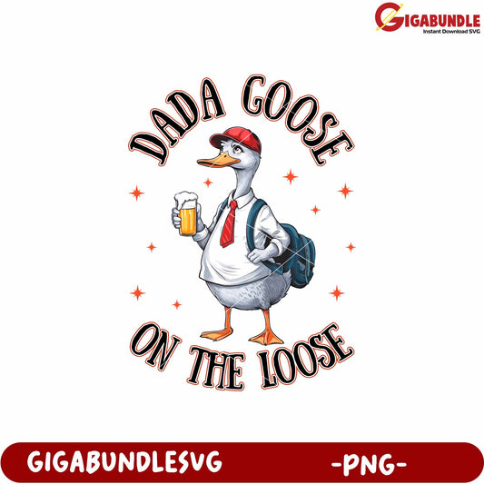 Dada goose onthe loose png, goose on the loose png, funny bird png