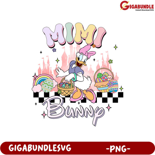 Daisy Duck Easter Bunny PNG Graphic for Fun Celebrations