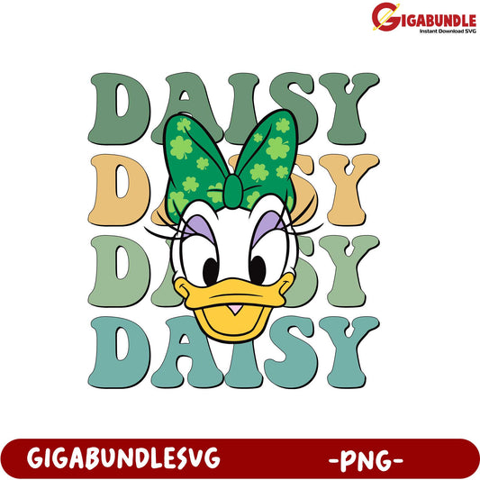 Daisy Duck PNG Art with Fun Text Design for Craft Projects