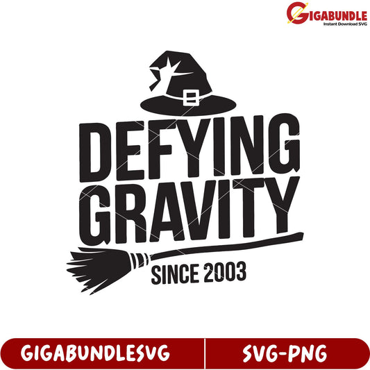 Defying Gravity Magical Witch Hat SVG Design for Creative Projects