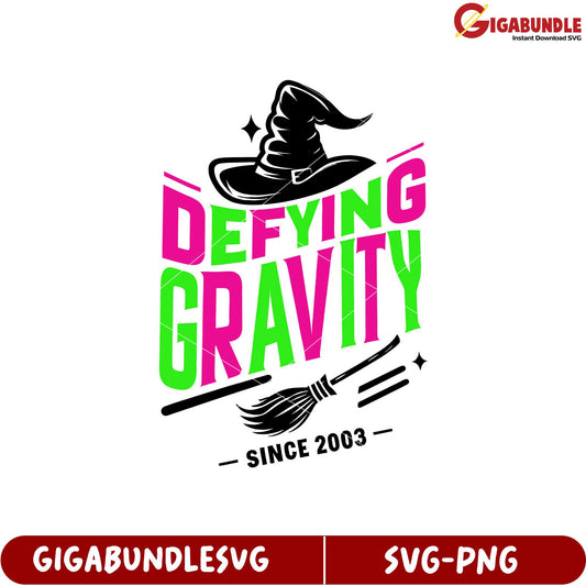 Defying Gravity Witch Hat SVG Design for Crafting and DIY Projects