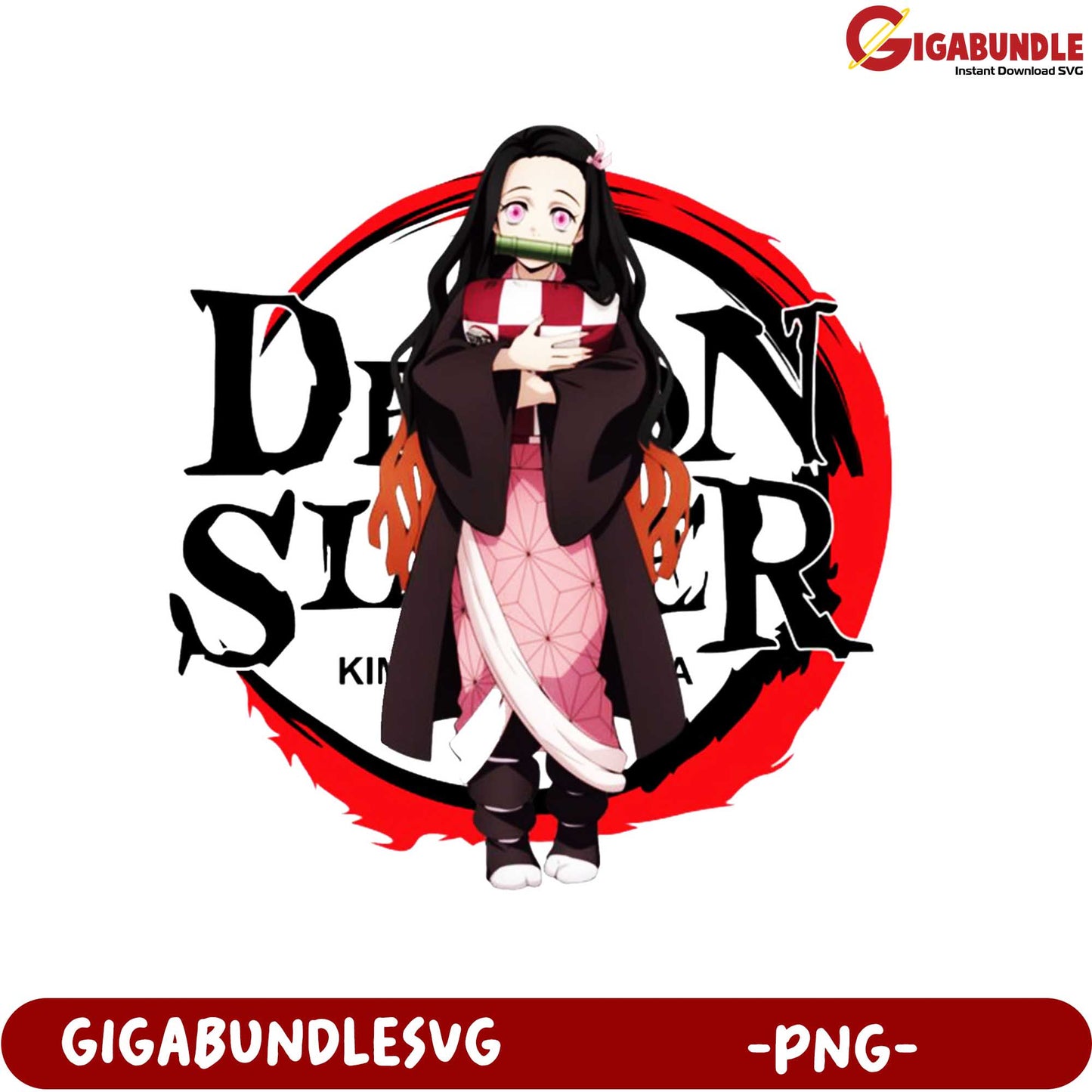 Demon Slayer Nezuko Kamado Character PNG Downloadable Image