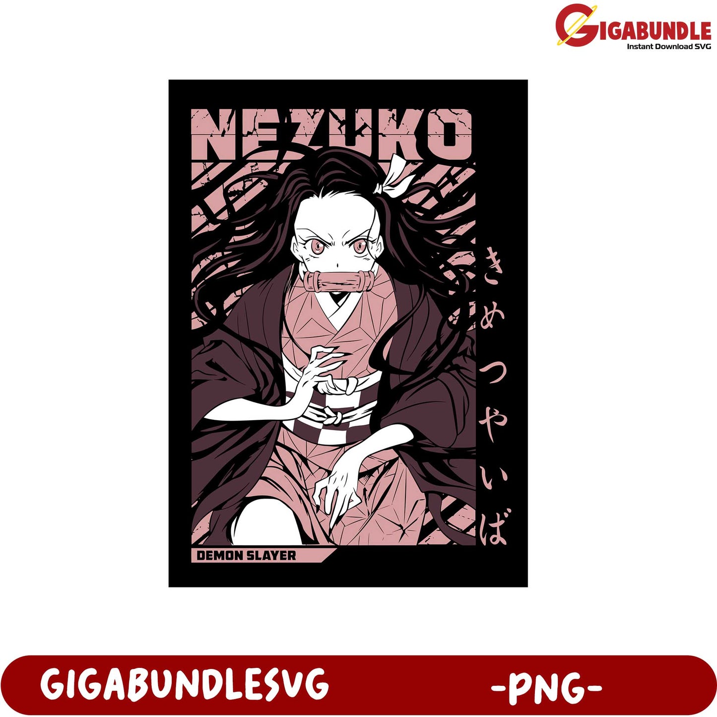Demon Slayer Nezuko PNG Graphic for Fans and Collectors