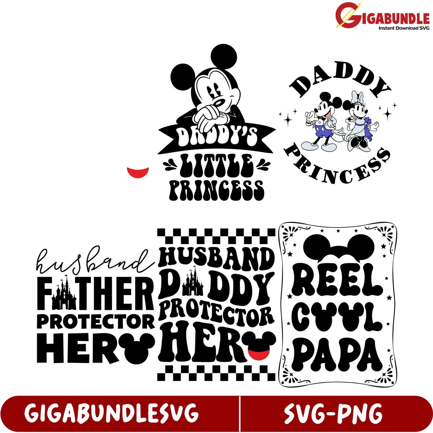 Disney-Inspired SVG Bundle Daddy, Princess & Family Designs