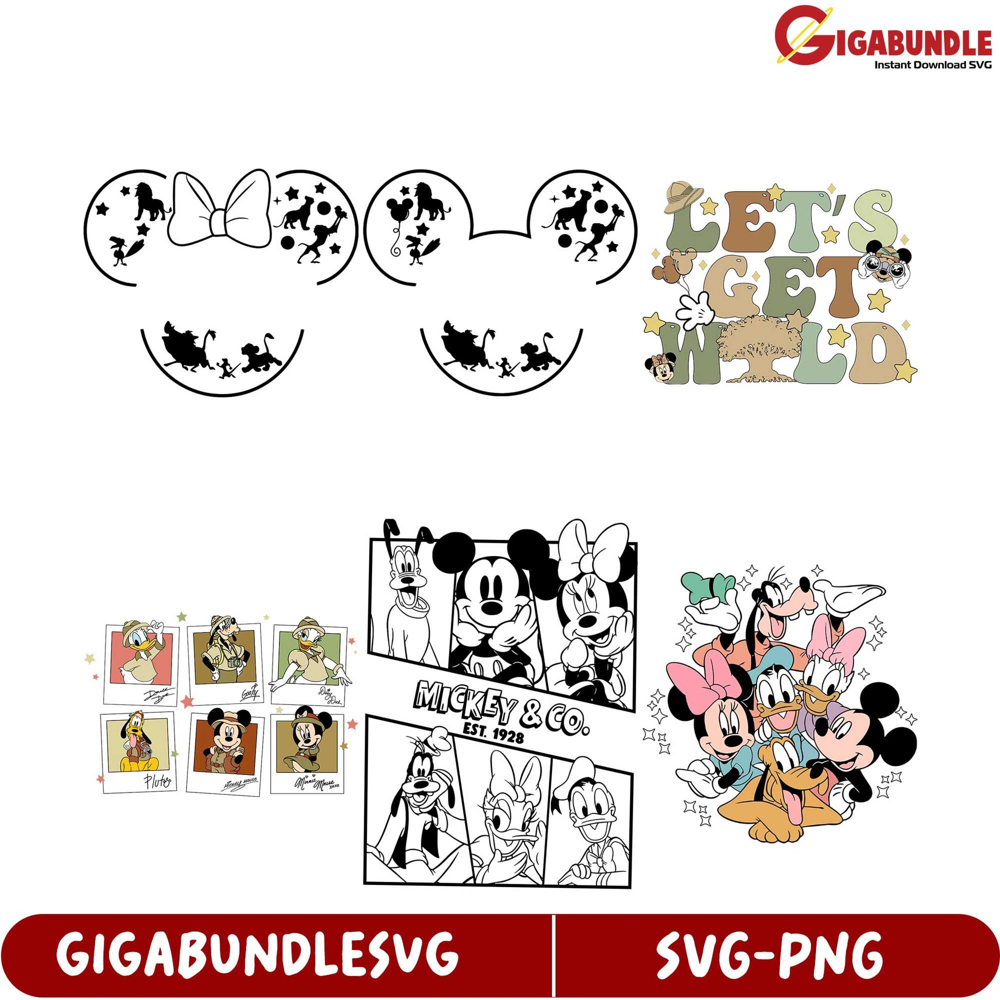 Disney-Inspired SVG Bundle Mickey & Friends Designs for Crafts