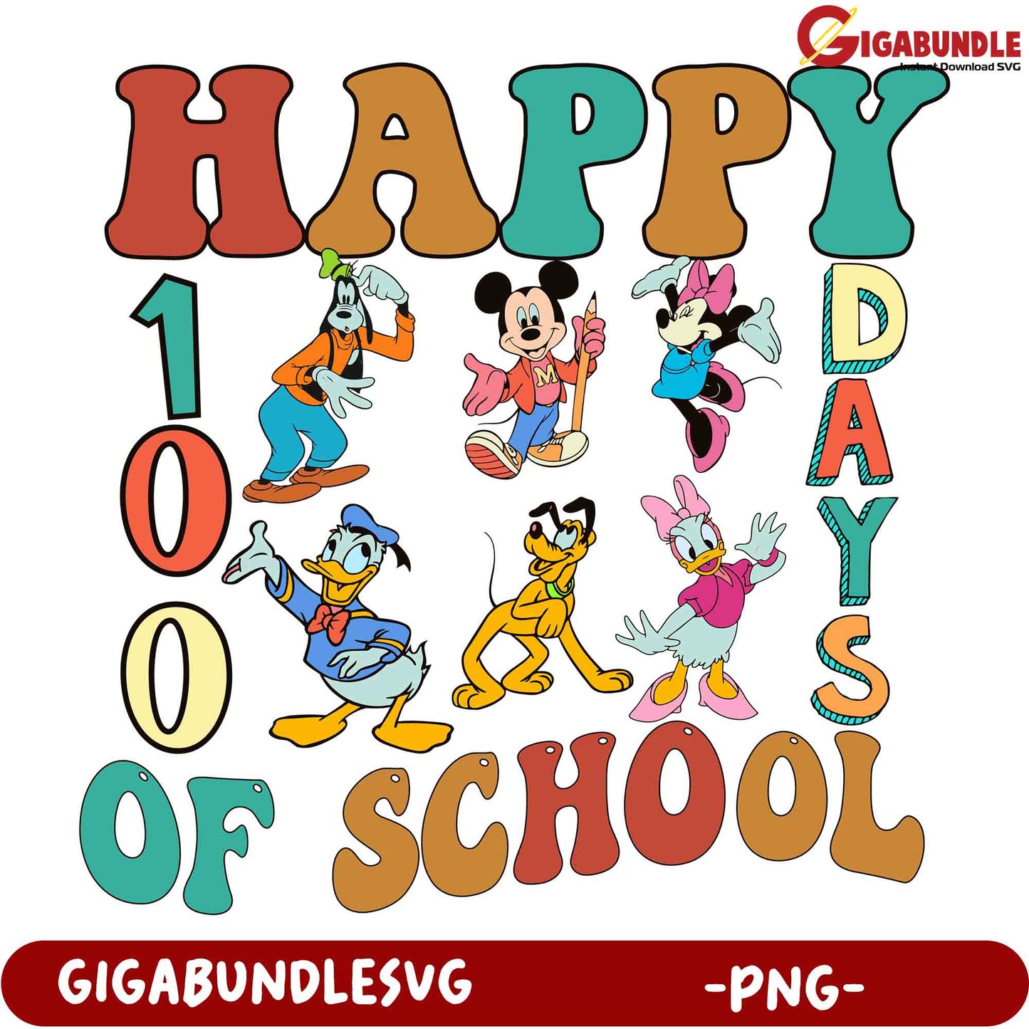 Disney 100 Days of School PNG