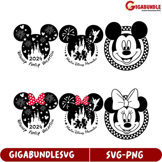 Disney 2024 Family Vacation SVG Bundle - Fun Mickey Designs