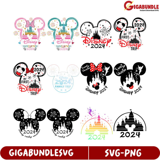 Disney 2024 SVG Bundle Family Trip and Vacation Designs
