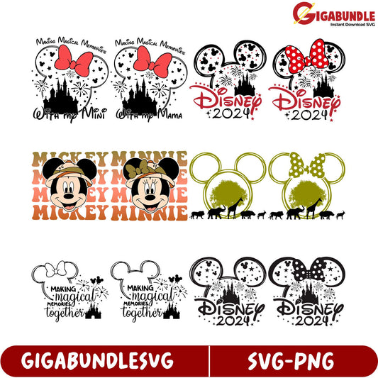 Disney 2024 SVG Bundle Magical Mickey & Minnie Designs