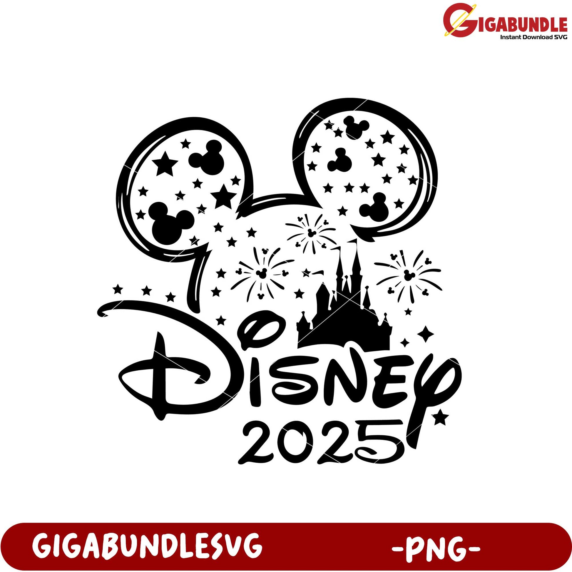 Disney 2025 Celebration Graphic PNG Design Bundle