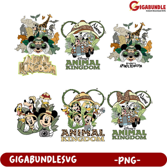 Disney Animal Kingdom PNG Bundle - Fun Character Designs